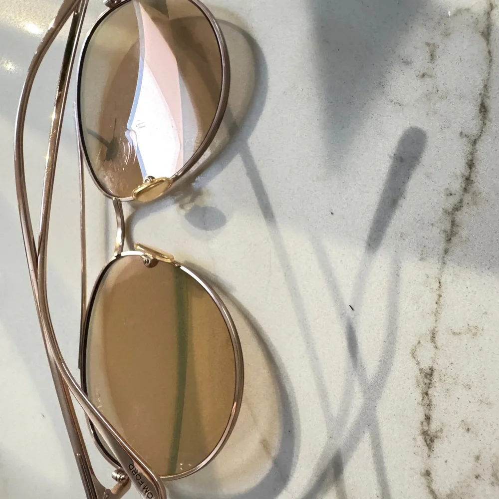Tom Ford Gold Aviator Sunglasses